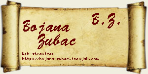 Bojana Zubac vizit kartica